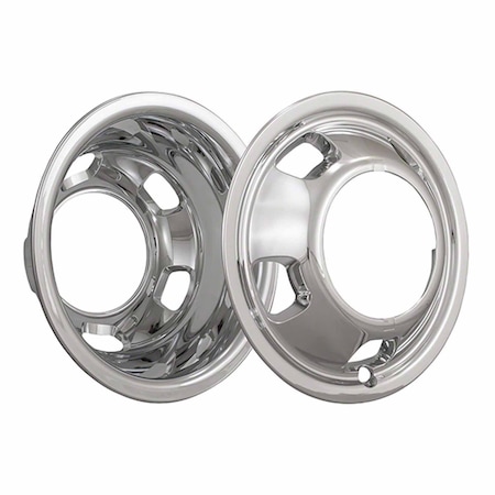 Coast2Coast Fits 17" Wheels, Chrome Plated, ABS Plastic, Snap On, 8 Lug/ 5 Hand Holes, Set Of 4 IWCN8010